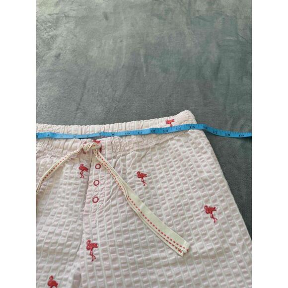 Gapbody Pink Flamingo Print Elastic Waist Drawstring Relaxed Crop Pants S Petite - Picture 7 of 9